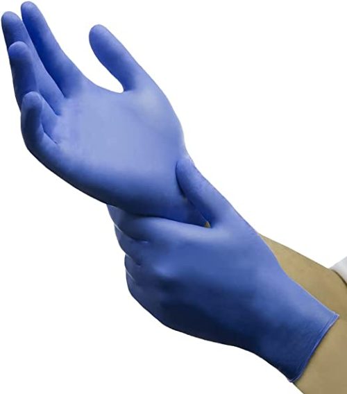 Tronex Nitrile Powder-Free Examination Gloves, Fingertip-Textured, Chemo Rated, Violet-Blue